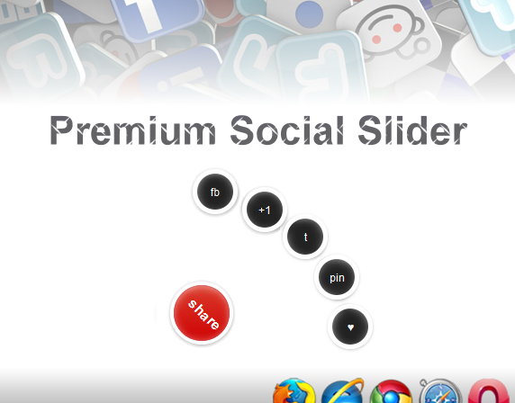 Premium Social Slider & Share plugin